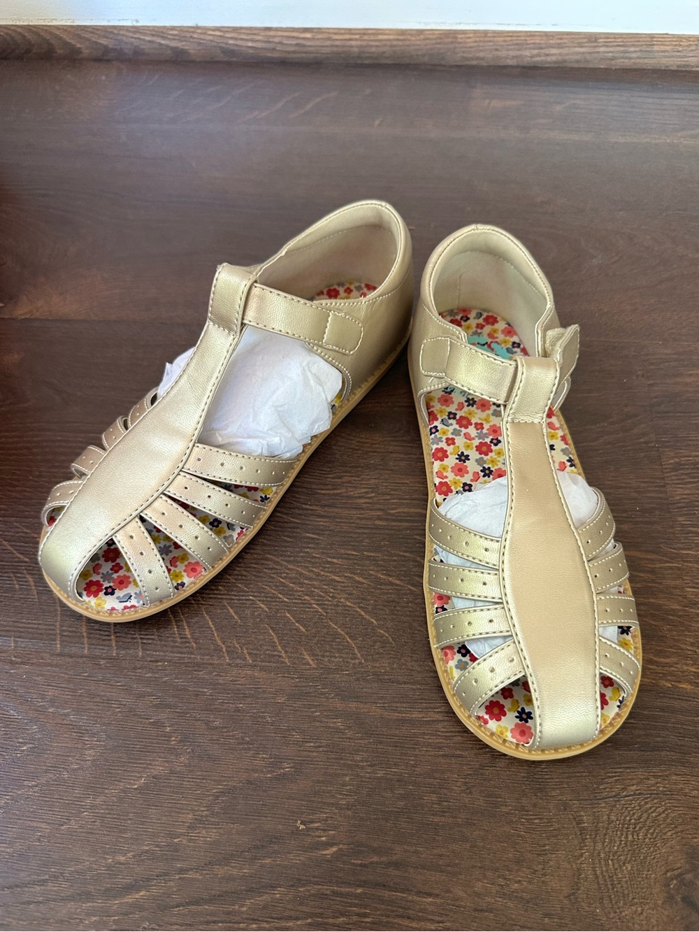 Livie & Luca Girls' Gold Paz Sandals